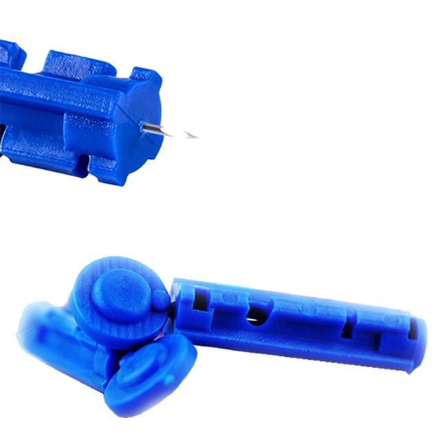 El hospital utiliza la lanceta de acero simple del análisis de sangre