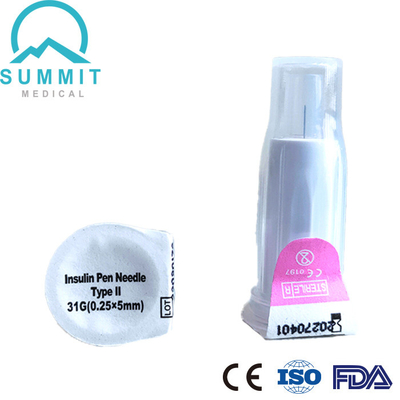 Insulina retractable Pen Needle 31G 5m m de la seguridad con la fijación del sistema para Max Protection