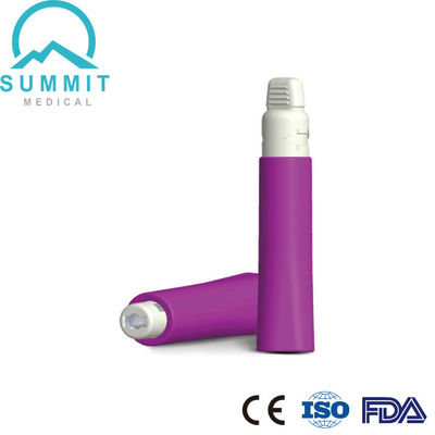Lanceta de seguridad para diabéticos con aguja de doble biselado 28G Profundidad 1,8 mm