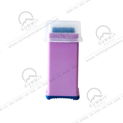 Lanza de sangre de seguridad desechable médica 28G 1.8mm con tapa superior