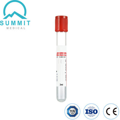 El tubo activador de coágulos con tapa roja, tipo de vacío, tubo PET, 13 mm*75 mm