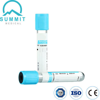 2.7 ml tubo de citrato de sodio, de color azul claro, con aditivo de citrato de sodio al 3,2%