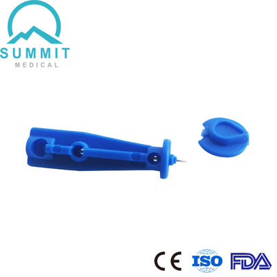 Azul disponible médico del top 28G de la torsión de la lanceta de sangre