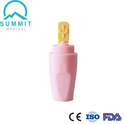 Aguja de la lanceta de seguridad automática retráctil esterilizada de gamma 21G 2.2mm amarillo