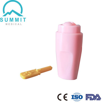 Aguja de la lanceta de seguridad automática retráctil esterilizada de gamma 21G 2.2mm amarillo