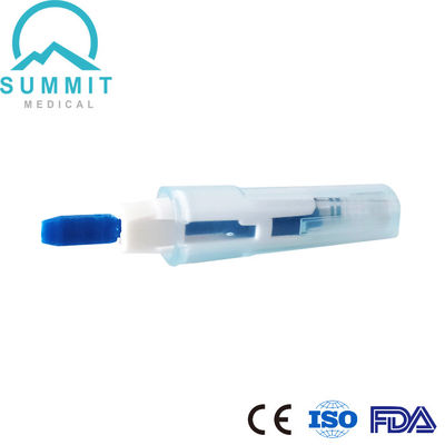 30G 1.5mm Lanza de sangre de seguridad con aguja de lanza retráctil automática