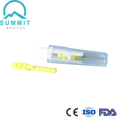 Lanceta de seguridad de un solo uso con mecanismo de pinchazo automático 26G 1,8 mm Amarillo