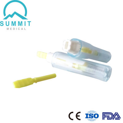 Lanceta de seguridad de un solo uso con mecanismo de pinchazo automático 26G 1,8 mm Amarillo