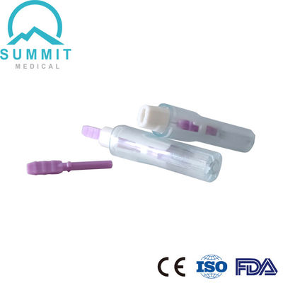 Lanza de seguridad activada por presión estéril 28G 1.8mm morado 100 piezas por caja