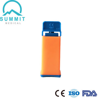 Dispositivo de lanzamiento automático de un solo uso Seguridad Lanza de sangre 21G 2.2mm Naranja