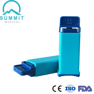 Presione la aguja de seguridad de lanceta 30G con profundidad de 1,5 mm para la prueba de glucosa en sangre