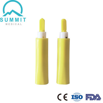 Dispositivo de lanzamiento automático de clic 21G con penetración fija de 2,2 mm para análisis de sangre