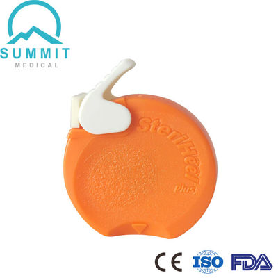 Lanza infantil para la incisión del talón en el prematuro, cuchilla 1,75 mm Profundidad 0,85 mm, naranja