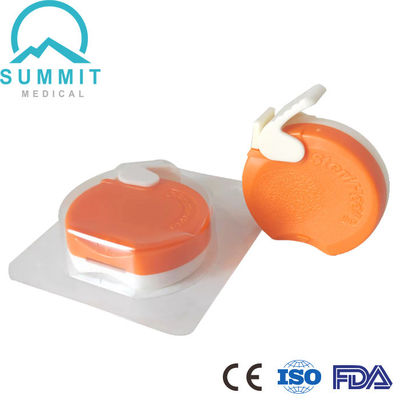 Lanza infantil para la incisión del talón en el prematuro, cuchilla 1,75 mm Profundidad 0,85 mm, naranja