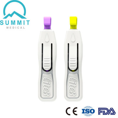 Botón de calidad innovadora de seguridad activada Lanza de sangre 26G 28G Profundidad 1.8mm