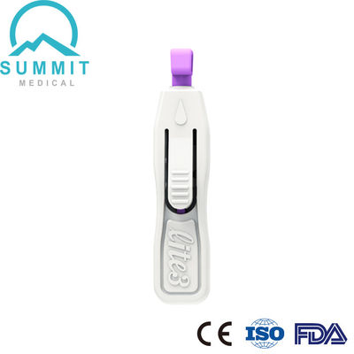 Botón de calidad innovadora de seguridad activada Lanza de sangre 26G 28G Profundidad 1.8mm