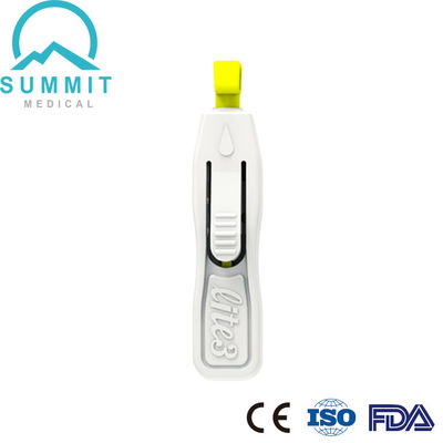 Botón de calidad innovadora de seguridad activada Lanza de sangre 26G 28G Profundidad 1.8mm