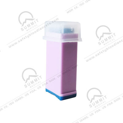 Lanza de sangre de seguridad desechable médica 28G 1.8mm con tapa superior