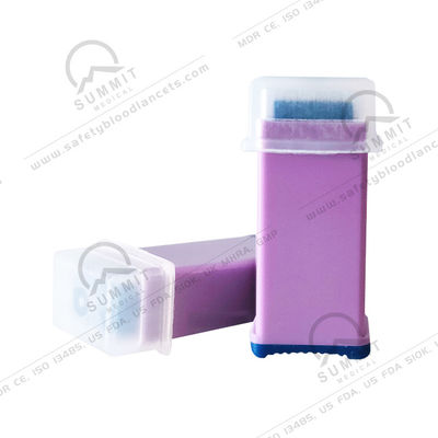 Lanza de sangre de seguridad desechable médica 28G 1.8mm con tapa superior