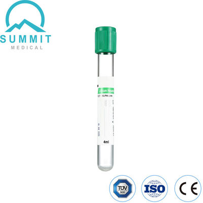 Tubo de sangre verde superior con heparina de sodio o aditivo de heparina de litio, 4 ml