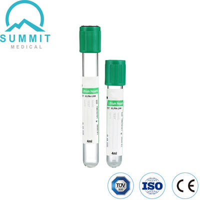 Tubo de sangre verde superior con heparina de sodio o aditivo de heparina de litio, 4 ml