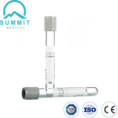 2 ml de tubo de glucosa, gray top, aditivo de fluoruro de sodio con K2EDTA