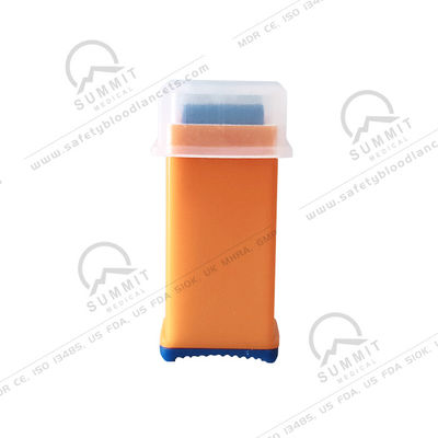 Aguja de lanceta de seguridad ultra afilada 21G con profundidad de punción de 2,2 mm