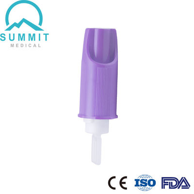 Dispositivo retractable de la lanceta de la suave al tacto con púrpura de la activación 30G 1.4m m de la presión