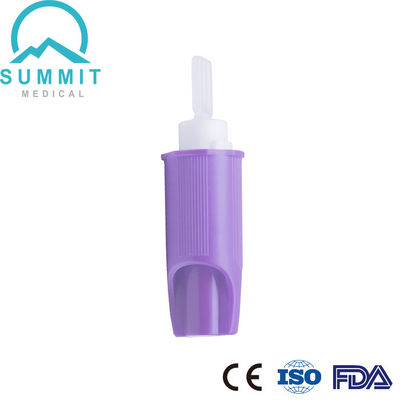 Dispositivo retractable de la lanceta de la suave al tacto con púrpura de la activación 30G 1.4m m de la presión