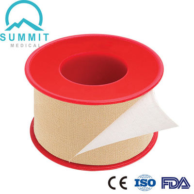 Microporo Tan Surgical Tape Plastic Spool de la tela de algodón 50m m