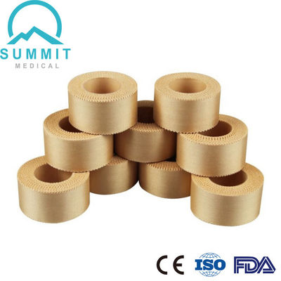 los 2.5cmX5m Tan Silk Surgical Adhesive Plaster con el carrete plástico