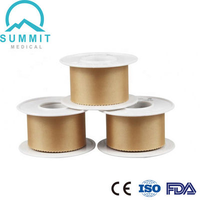 los 2.5cmX5m Tan Silk Surgical Adhesive Plaster con el carrete plástico