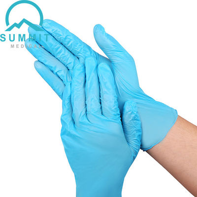 Guantes disponibles médicos del examen del nitrilo azul 240m m