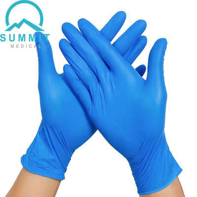 Azul 3,5 MIL Disposable Examination Gloves, guantes médicos libres del examen del nitrilo del látex