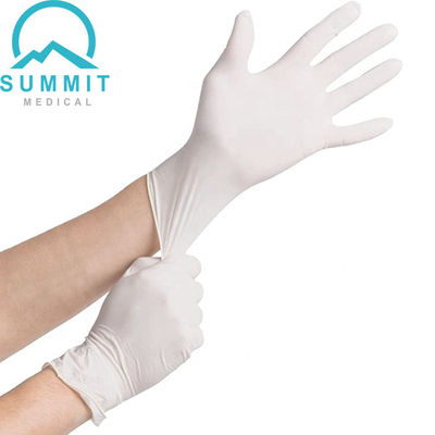 los guantes disponibles médicos del examen de 0.08m m, pulverizan guantes quirúrgicos del látex estéril libre