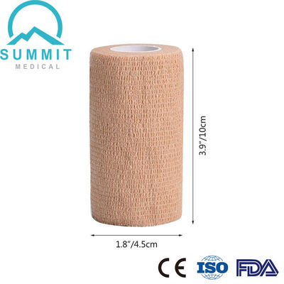 4 pulgadas X 5 yardas auto-adhesivo no tejido de Tan Elastic Cohesive Bandage