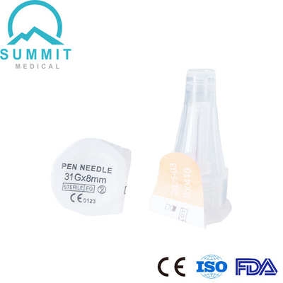 Insulina esterilizada gamma Pen Needles con la tecnología fina 31G 8m m de la pared