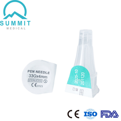 La insulina libre Pen Needles Compatible del dolor con la mayoría de la diabetes encierra 0,20 x 4m m (33G x 4m m)