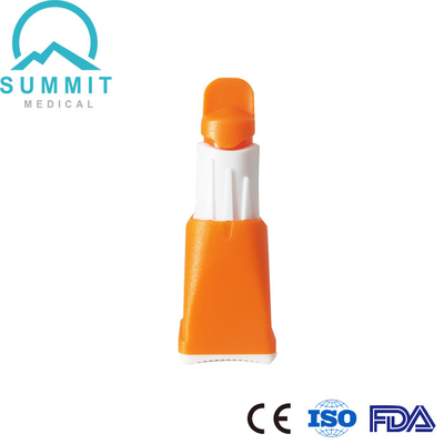 Naranja ajustable de la lanceta de sangre de la seguridad de los ajustes múltiples de la profundidad 28G 1.3mm/1.8mm/2.3m m