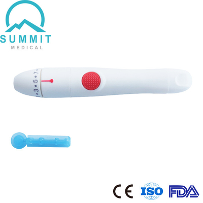 Lanceta de sangre auto ajustable de 10 profundidades Pen Finger Pricking Lancing Device