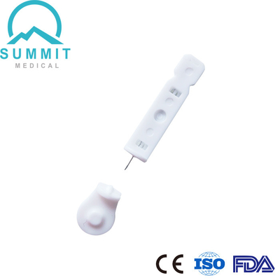 Aguja estéril blanca del pinchazo para las PC del análisis de sangre 30G 100