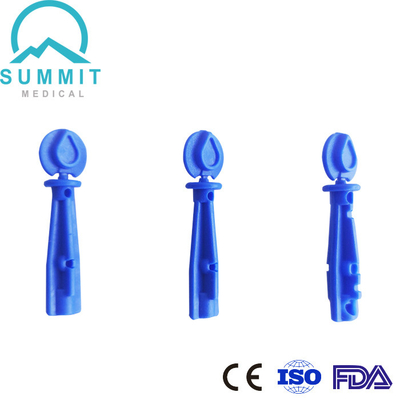 Azul disponible médico del top 28G de la torsión de la lanceta de sangre