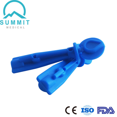 Azul disponible médico del top 28G de la torsión de la lanceta de sangre