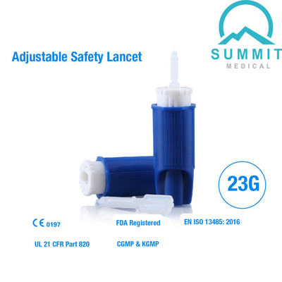 Lanceta ajustable 23G de la seguridad similar a Roche Accu-Chek Seguro-T-favorable más la lanceta