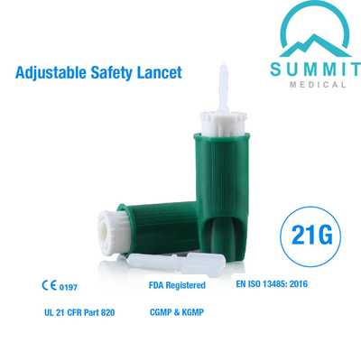 Lanceta ajustable 23G de la seguridad similar a Roche Accu-Chek Seguro-T-favorable más la lanceta