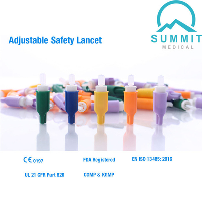 Lanceta ajustable 23G de la seguridad similar a Roche Accu-Chek Seguro-T-favorable más la lanceta